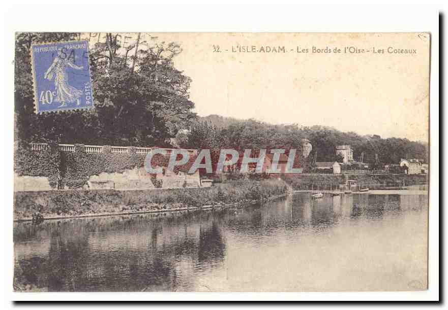 L\'isle Adam CPA Les bords de l\'Oise Les coteaux