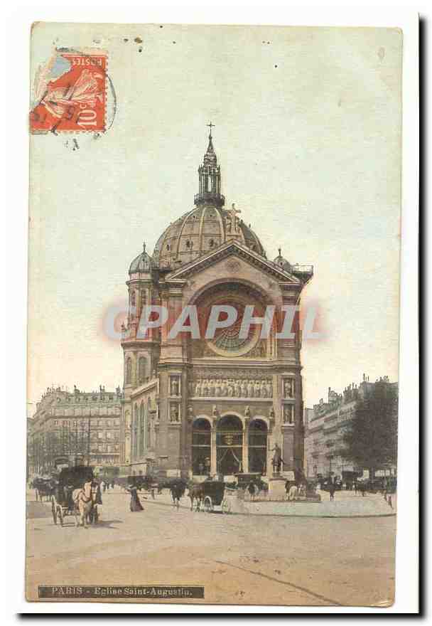Paris CPA Eglise Saint Augustin