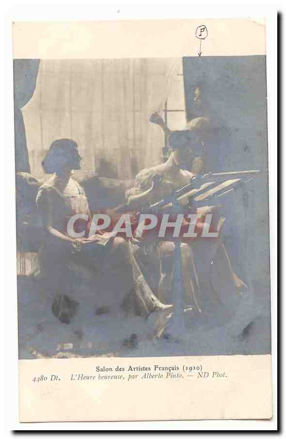 CPA Salon des Artistes Francais (1910) L\'heure heureuse par Alberto Pinto