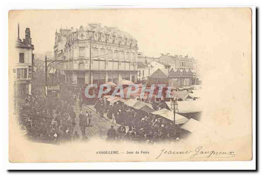 Angouleme CPA Jour de foire TOP (marche)