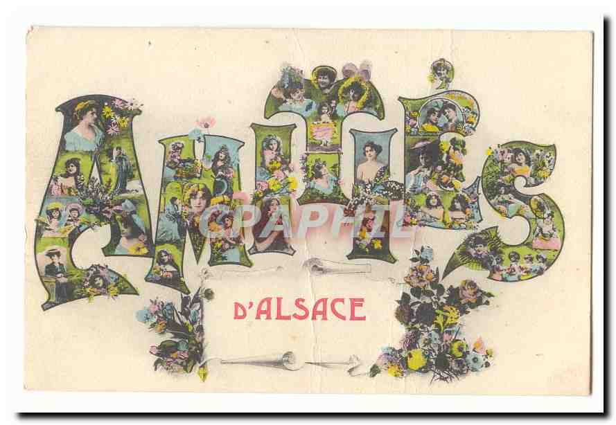 CPA Amities d\'Alsace Fantaisie Femmes