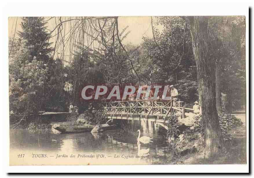 Tours CPA Jardin des Prebendes d'or Les cygnes au pont du haut