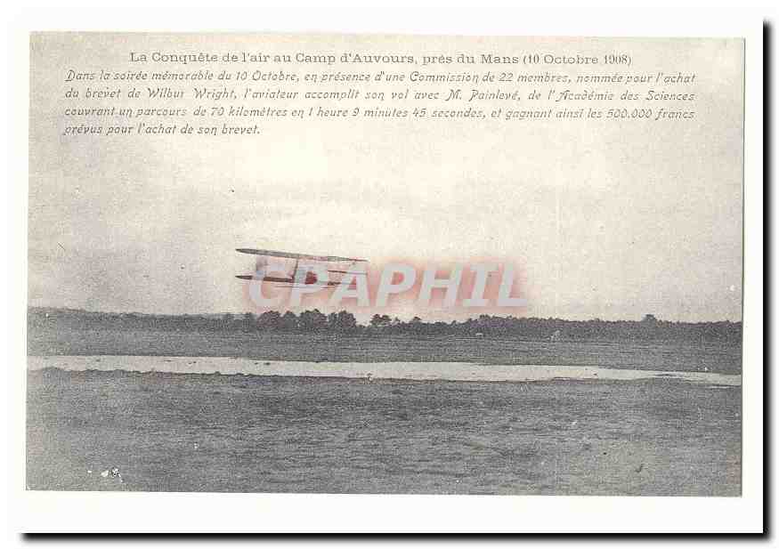 La conquete de l'air au camp d'auvours pres du Mans (10 octobre 1908) (reproduction)