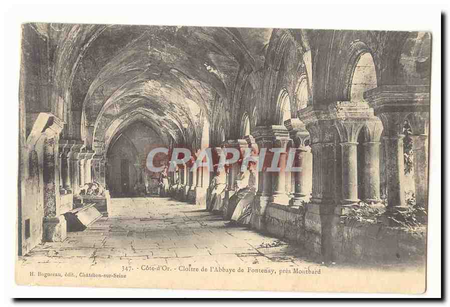 Cote d'Or CPA Cloitre de l'abbaye de Fontenay pres Montbard