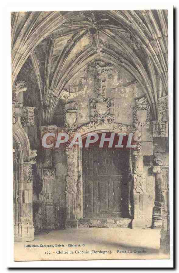 Cloître de Cadouin (Dordogne) — Porte du Crucifix — Cliché A. G.