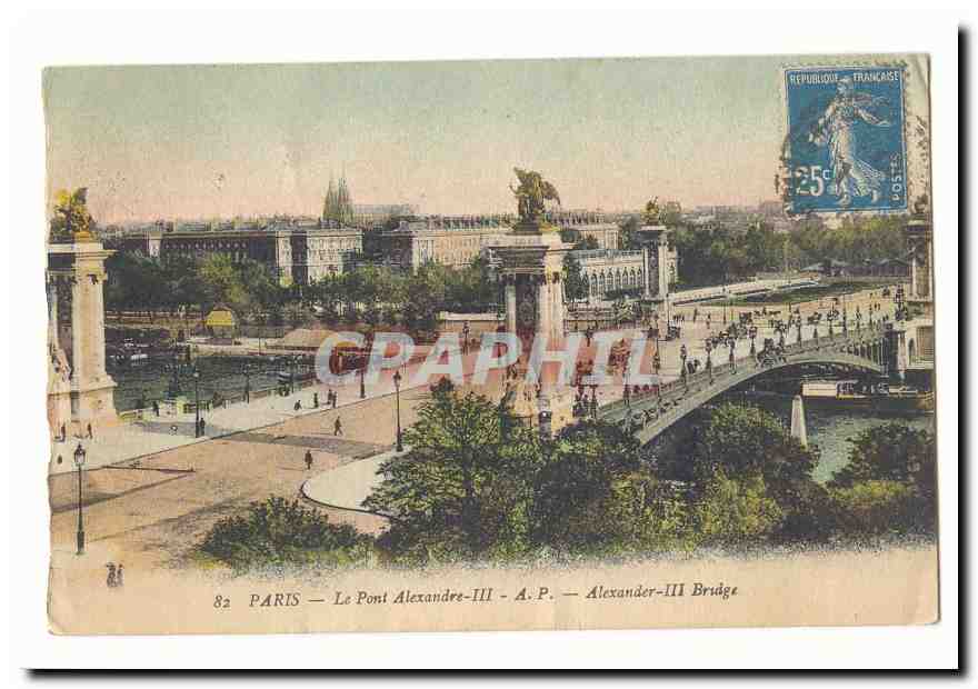 Paris (8eme) CPA Le pont Alexandre III