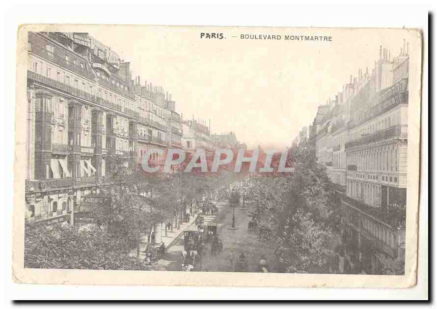 Paris (9eme) CPA boulevard Montmartre
