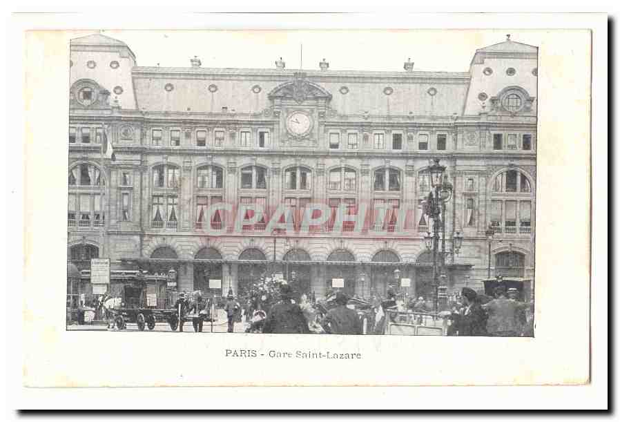 Paris (9eme) CPA Gare Saint Lazare