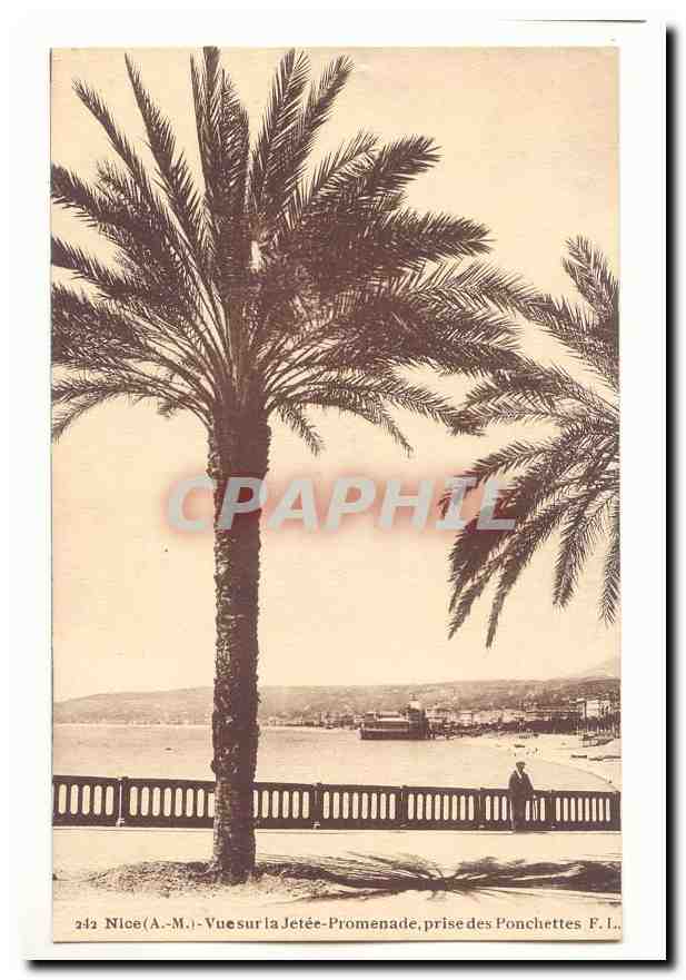 Nice CPA Vue sur la jetee promenade prise des Ponchettes