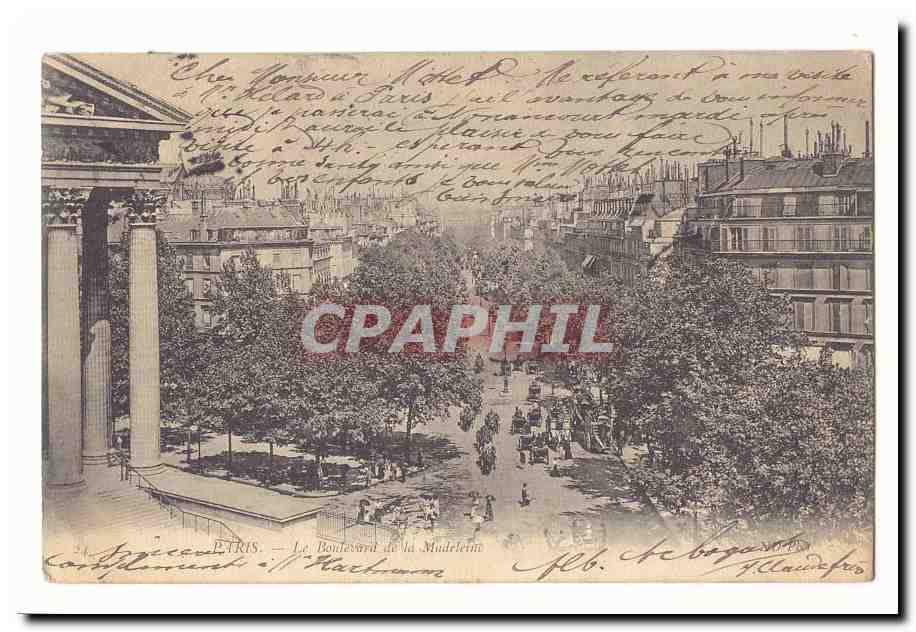Paris (8eme) CPA Le boulevard de la Madeleine