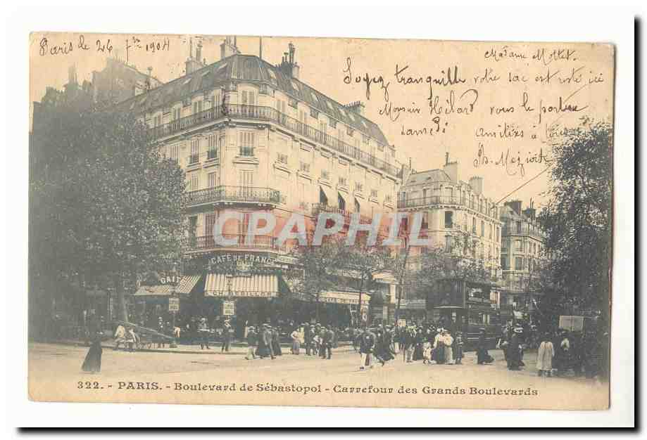 Paris (10eme) CPA Le boulevard de Sebastopol Carrefour des Grands Boulevards