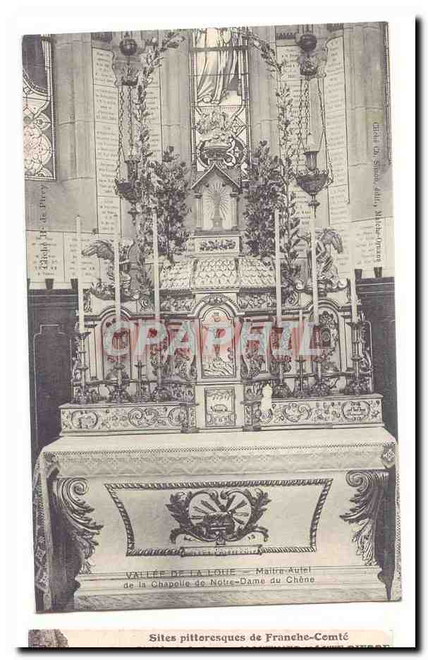 Vallee de la Loue CPA MAitre autel de la chapelle de Notre DAme du Chene
