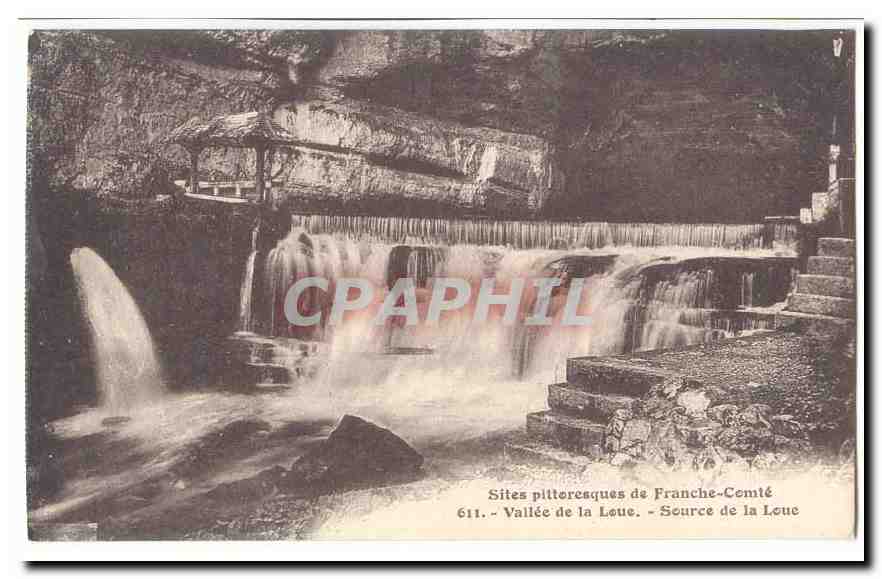 Sites pittoresques de Franche Comte CPA Vallee de la Loue Source de la Loue