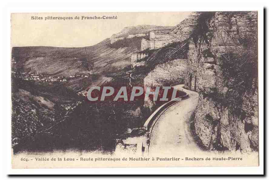 Vallée de la Loue - Route pittoresque de Menthier à Pontarlier - Rochers de Haute-Pierre — Sites pittoresques de Franche-Comté