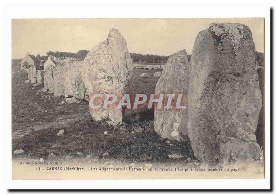 Carnac CPA Les alignements de Kerma ou se trouvent les plus hauts menhirs du pays