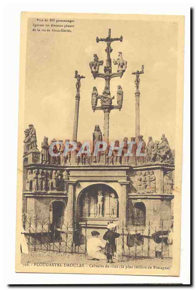 Plougastel Daoulas CPA Calvaire de 1602 (le plus celebre de Bretagne)