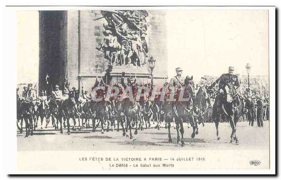 CPA Les fetes de la victoire a Paris 14 juillet 1919 Le defile Le salut aux morts (reproduction)