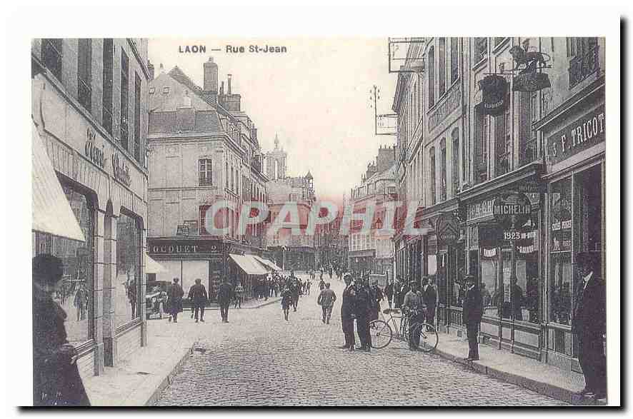 Laon CPA Rue Saint Jean (reproduction)