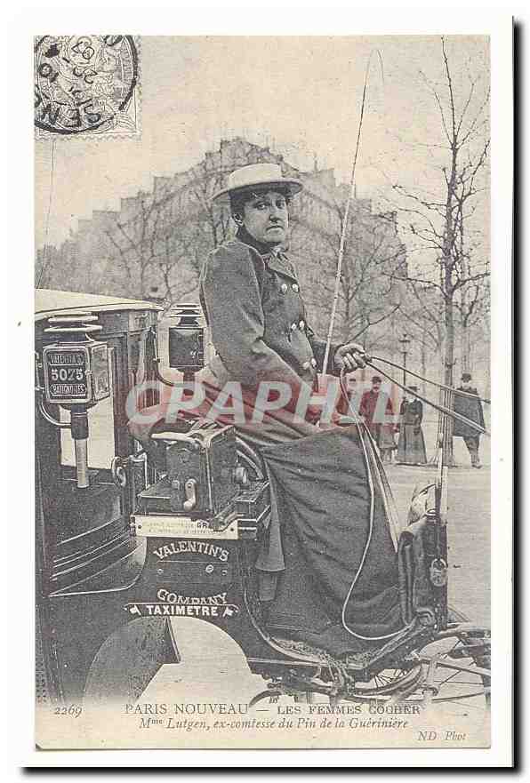 Paris Nouveau CPA Les femmes cocher Mme Lutgen ex comtesse du Pin de la Gueriniere (reproduction)