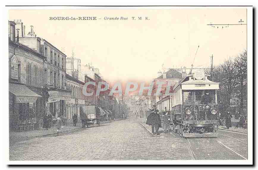 Bourg la Reine CPA Grande rue (tramway) (reproduction)