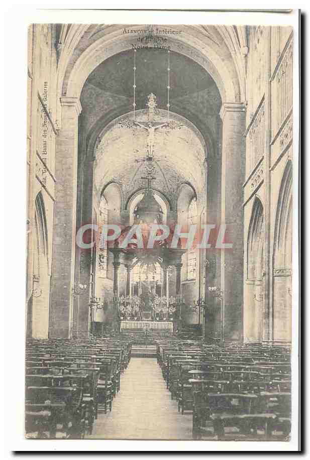 Alencon CPA interieur de l'eglise Notre Dame