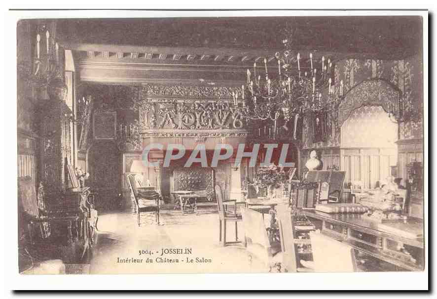Josselin CPA Interieur du chateau Le salon