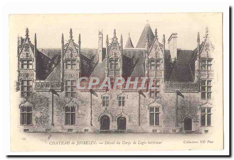 Château de Josselin — Détail du Corps de Logis intérieur — Collections ND Phot