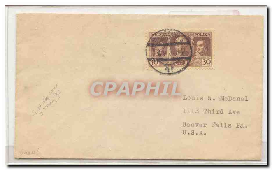Poland Pologne Americana FDC 1932 May 3 Scarce (polska lettre cover)