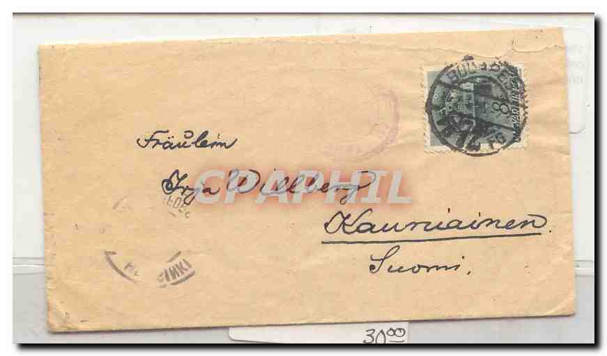 Hungary 1942 Censored to Finland with only a Finnish censor Unusual WW2 origin and destination (lettre Hongrie)