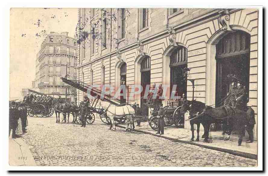 Bomberos de la Ciudad de París — Una Salida hacia la Habitación de la Noche — N° 2105