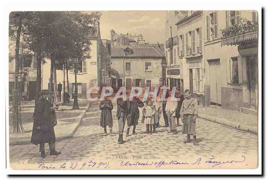 Paris CPA Place du Tertre (tres animee) TOP Montmartre Sacre Coeur