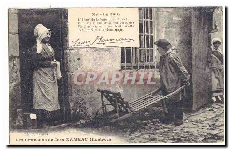 CPA Les chansons de Jean Rameau illustrees La Buie (folklore)