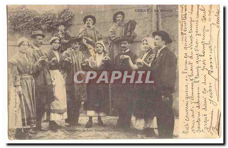 CPA Les chansons de Jean Rameau illustrees Le Branle (folklore danse)
