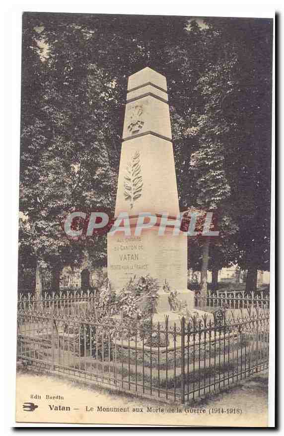 Vatan — Le Monument aux Morts de la Guerre (1914-1918) — Édit Bardin