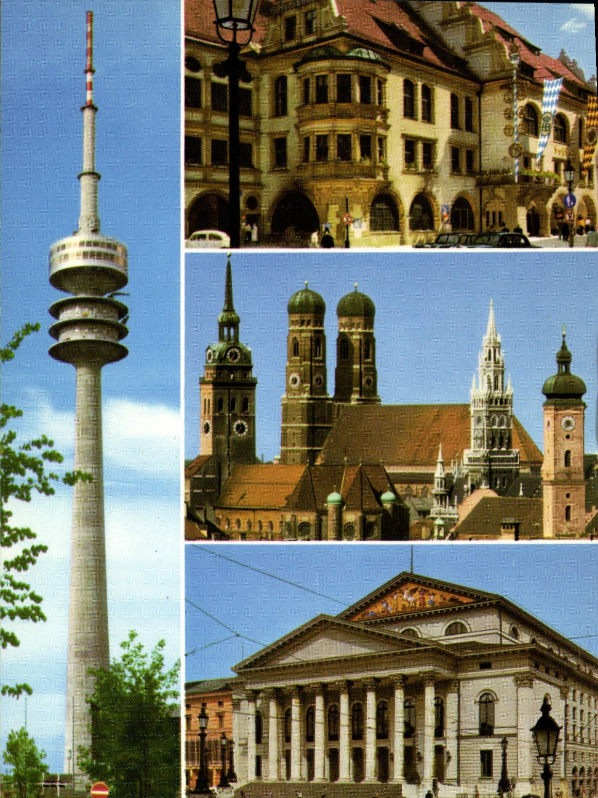Munich — Tour Olympique 290 m, Hofbräuhaus, Skyline de la Ville, Nationaltheater