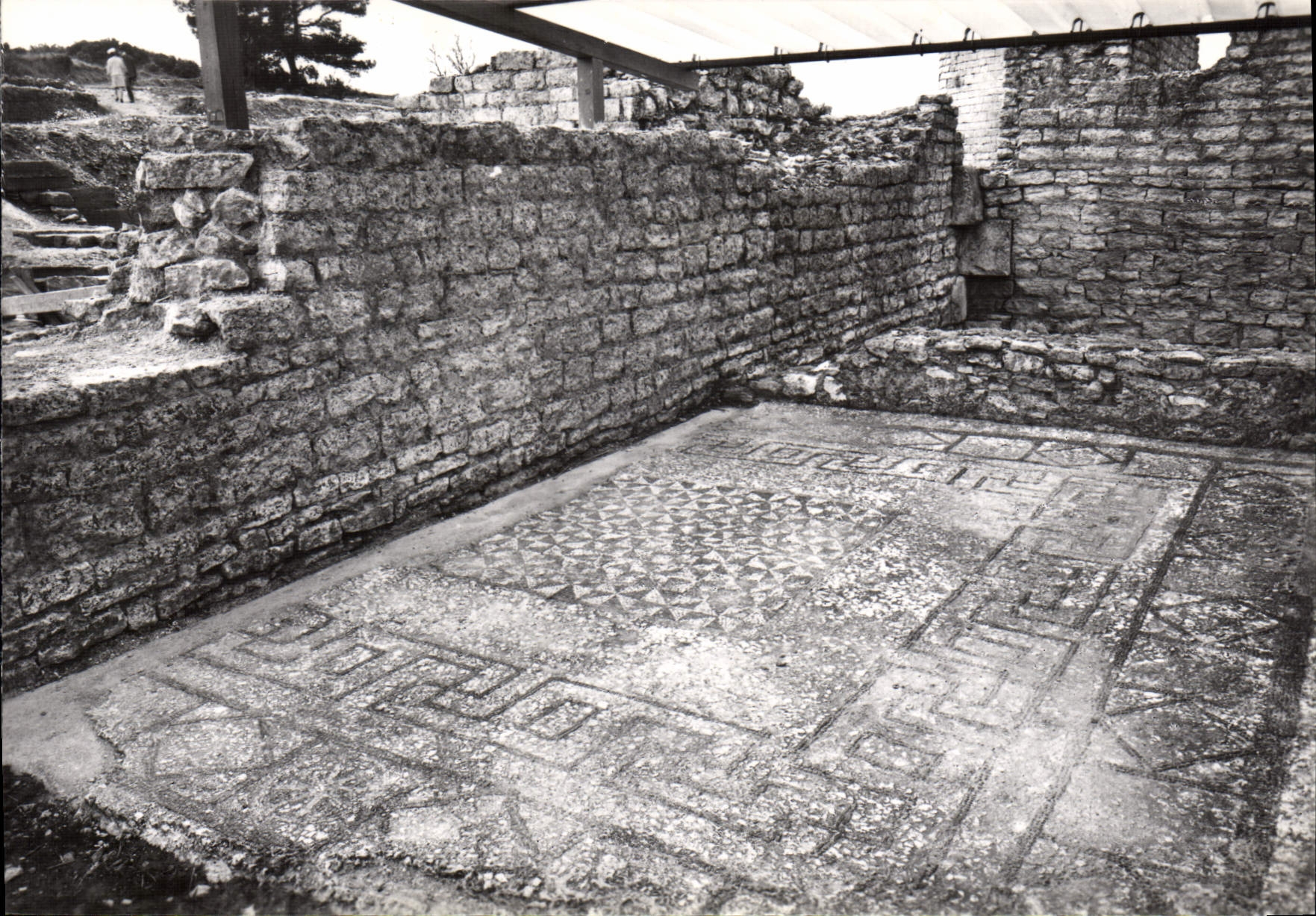Les fouilles de Glanum — Mosaïque grecque. Maison de Sulla — Éditions S. L. Magenta