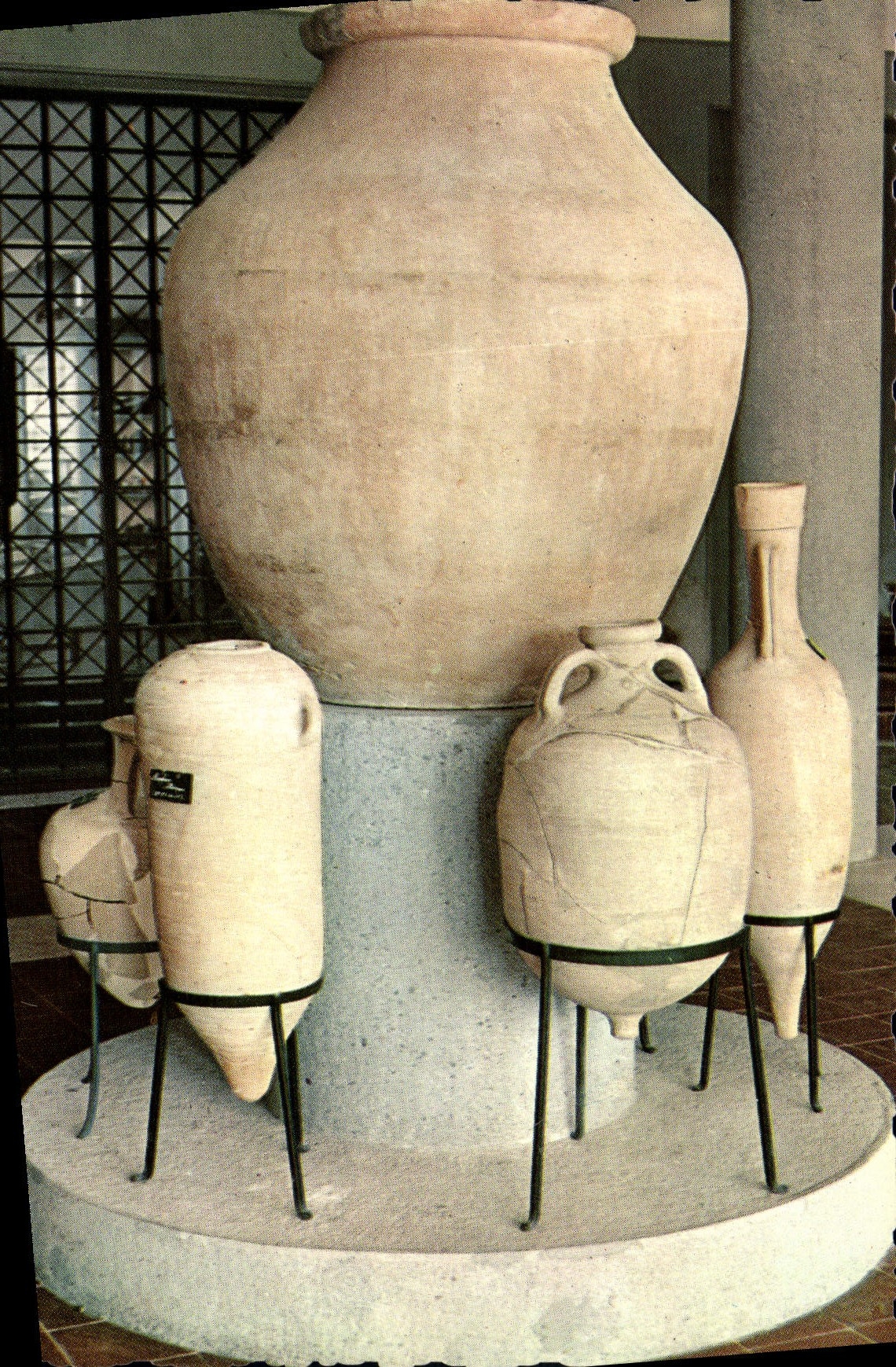 Nissan-Enserune (Hérault) — Museum of the Oppidum, Entrance Hall, Amphorae — National Fund for Historic Monuments, Paris