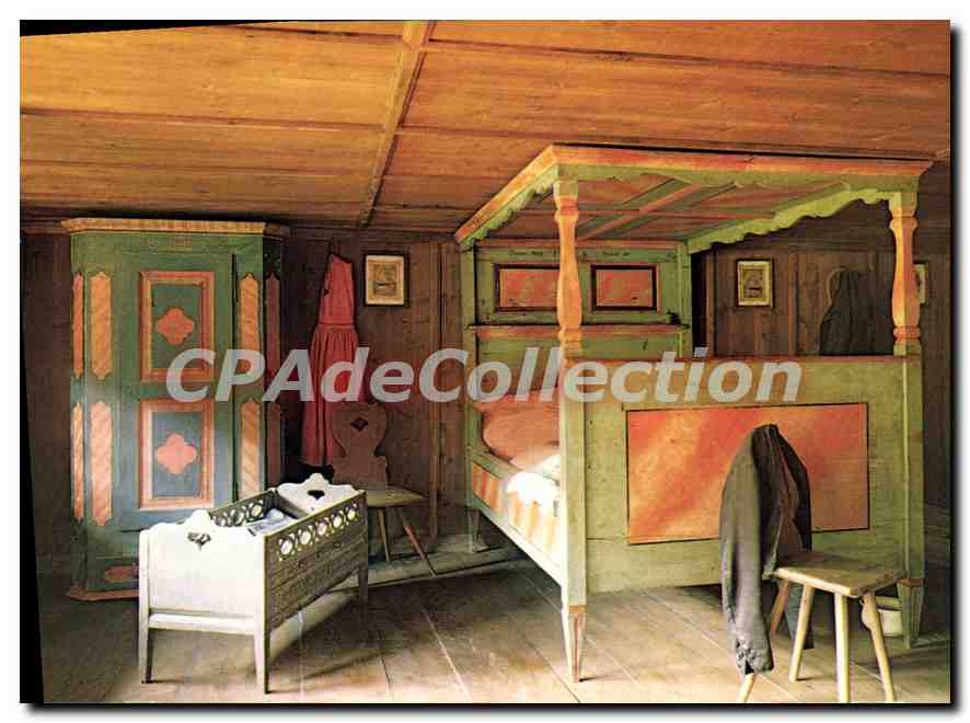 Chambre de sommeil — intérieur d'une maison traditionnelle — Bodan-Ansichtskartenverlag