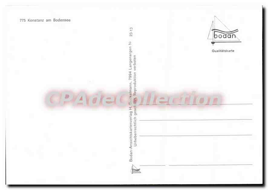 CPM Konstanz Am Bodensee — Rückseite