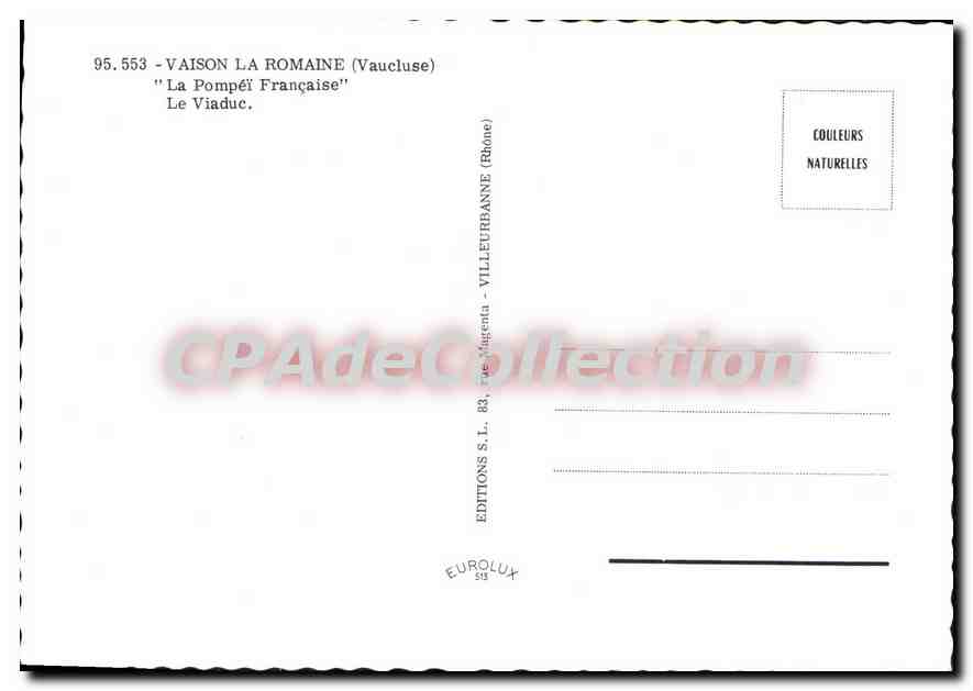 CPM Vaison La Romaine La Pompei Francaise — Reverso