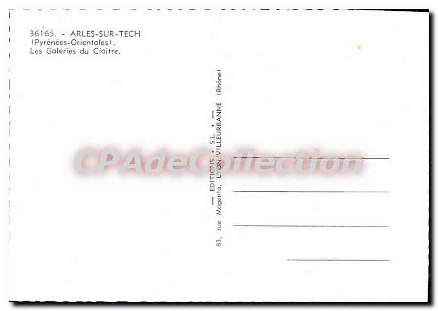 CPM Arles Sur Tech Le Cloitre — Rückseite