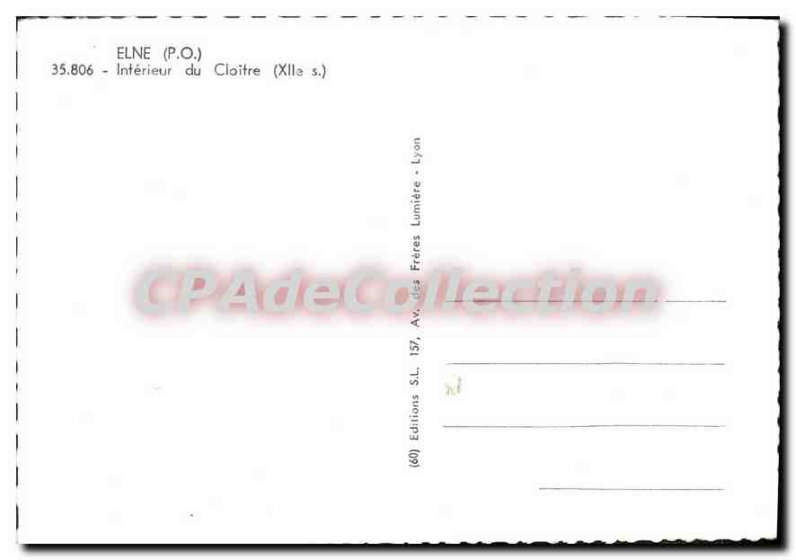 CPM Elne Interieur Du Cloitre — Verso