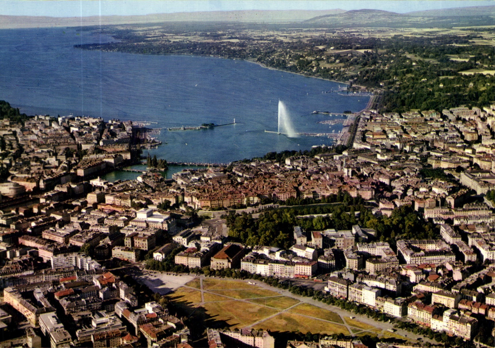 Genève — Vue générale aérienne — Éditions Jäger & Cie