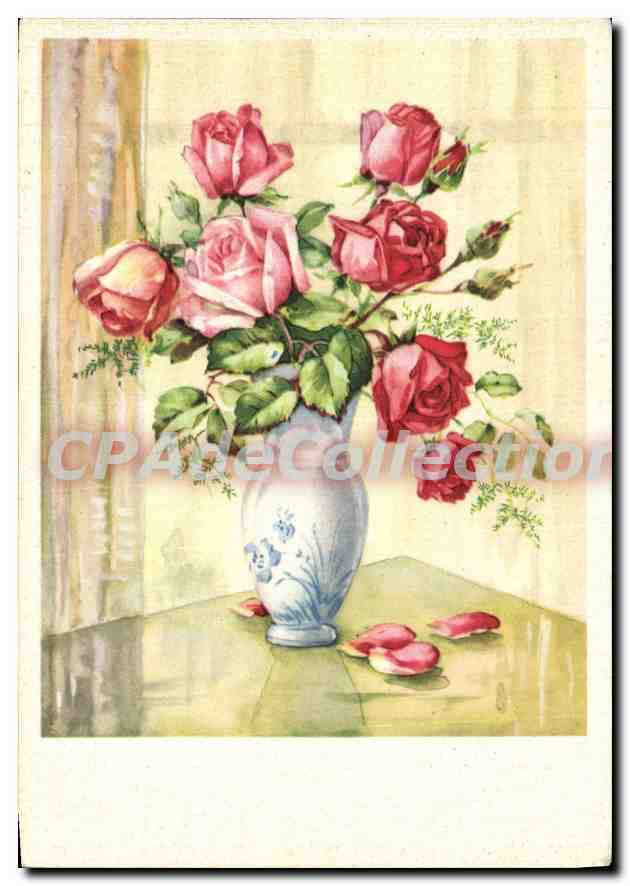 CPM Vase roses