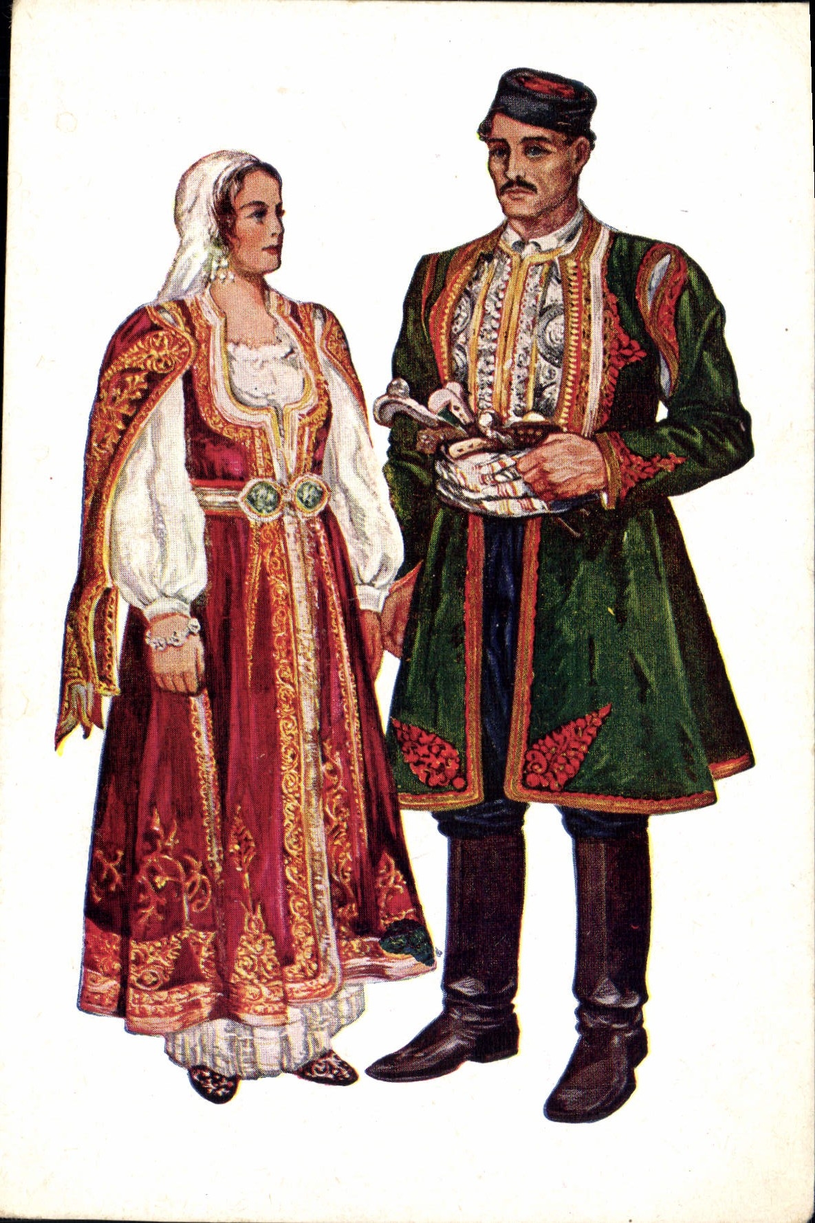 Para w strojach tradycyjnych — Dalmacja (Risan) — Vladimir Kirin, nr 8