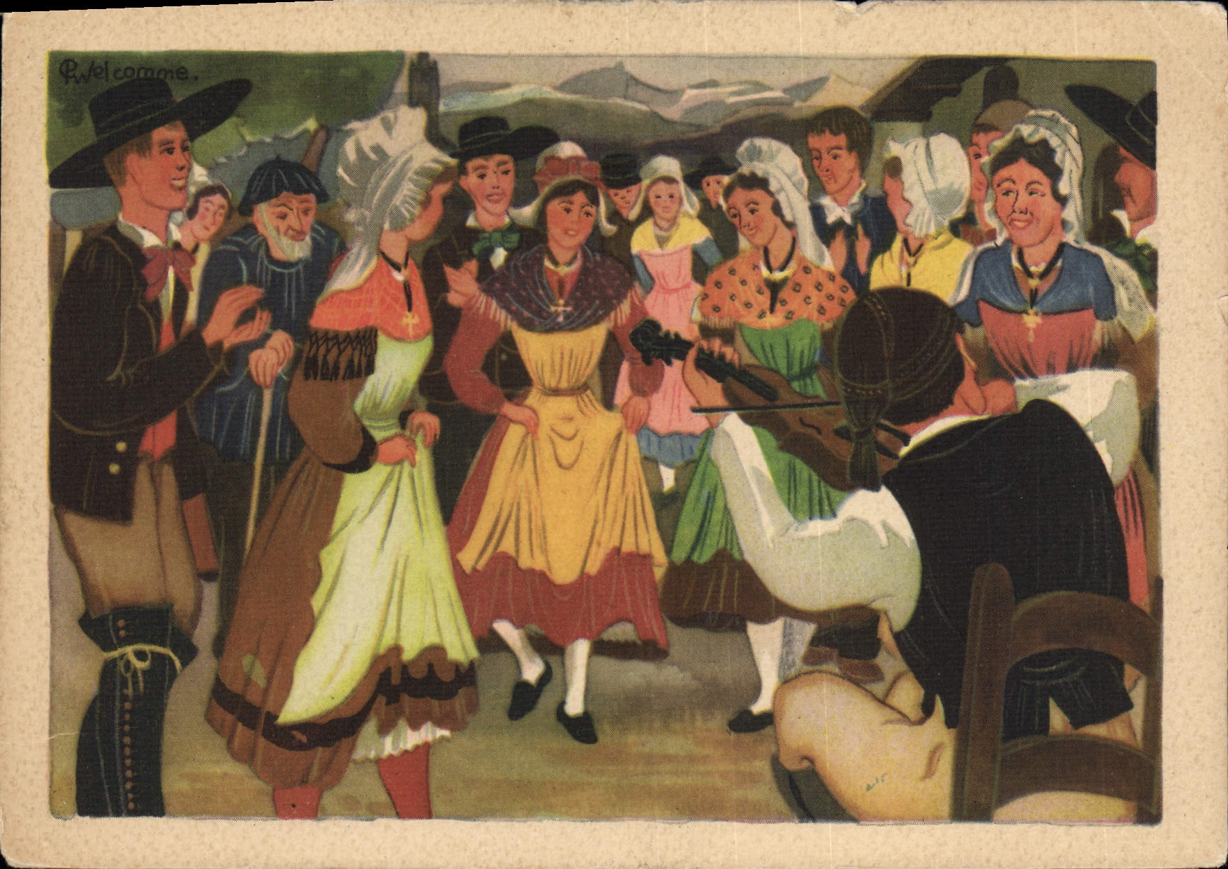 Danse du Rigaudon — En Dauphiné — Éditions Régionales - Recto