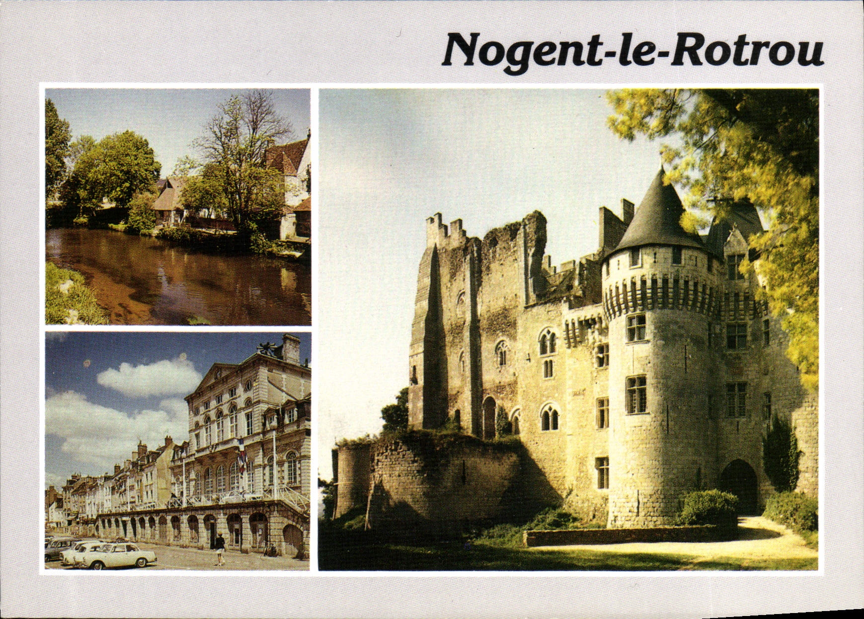Nogent-le-Rotrou — vista del castillo y del centro — Ediciones Combier, n° 34