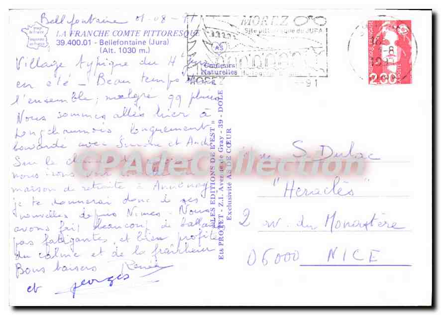Bellefontaine — Village typique du Jura — Éditions de l'Est — Verso