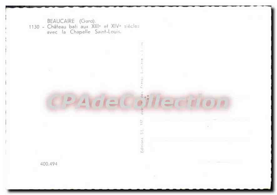Beauchâtre (Gard) — Château et chapelle Saint-Louis — Édition SL 157, France — Reverso