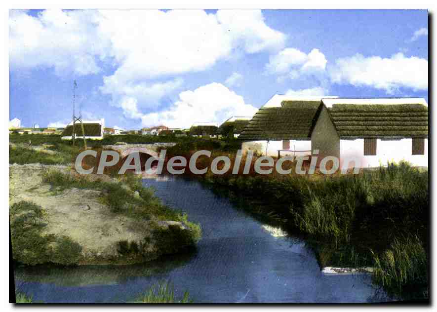 Pont en Camargue et cabanes de gardians — Camargue (B.-du-Rhône) — Éditions "S.L." Lyon/Villeurbanne